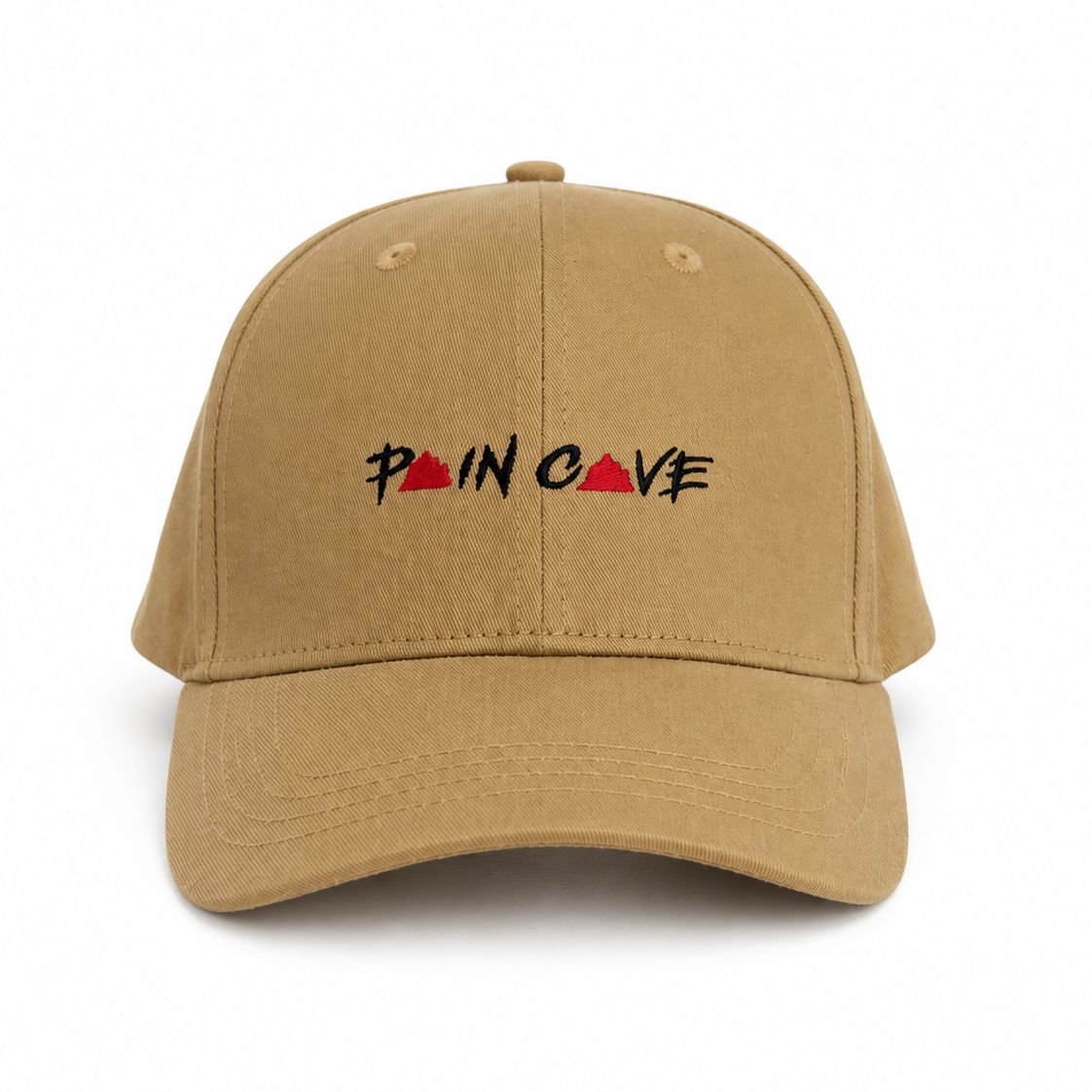 beige baseball cap